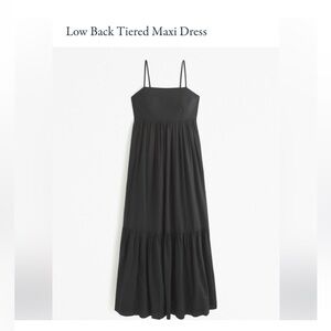 Abercrombie low back tiered maxi dress